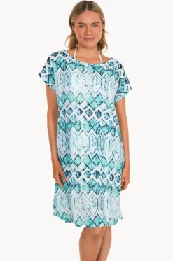 Abstract Diamond Michelle Dress|Sundrenched Clearance