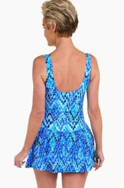 Artisan Ikat Empire Swim Dress|Maxine Sale