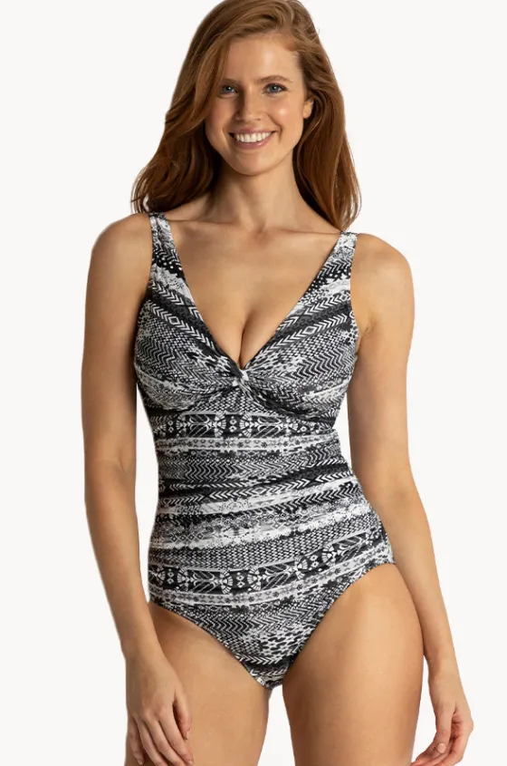 Aztec E/F Cup Twist Front One Piece|Jantzen