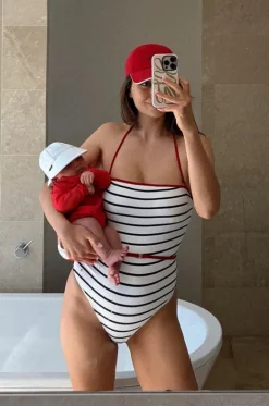 Baby Girls Long Sleeve Zip Sunsuit|Tini Togs