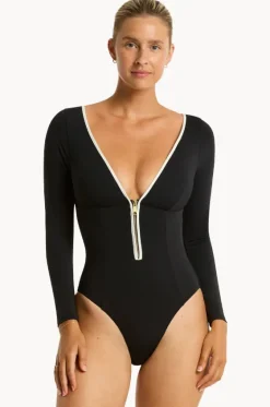 Babylon Long Sleeve Sunsuit|Sea Level Sale