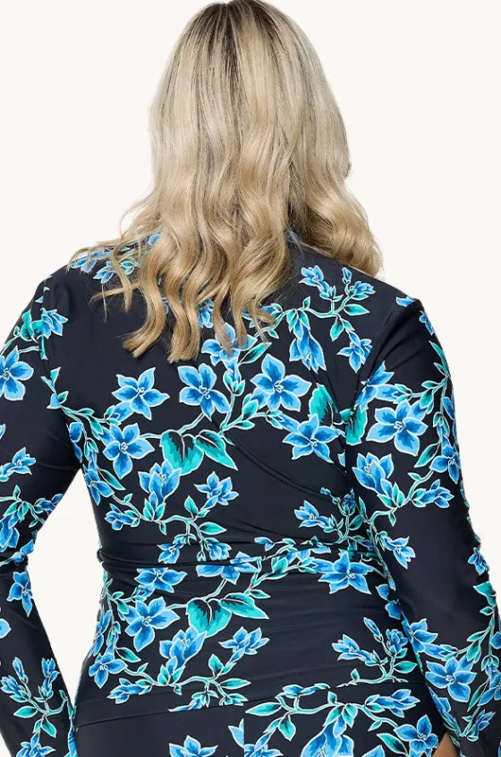 Bahamas Blue Long Sleeve Suntop|Capriosca Online