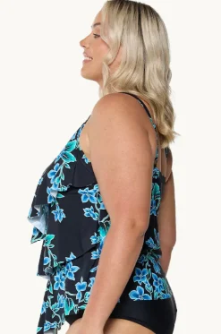 Bahamas Blue Tiered Frill Tankini Separate|Capriosca Outlet