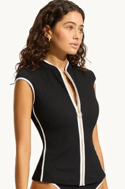 Beach Bound Cap Sleeve Suntop|Seafolly Outlet