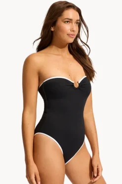 Beach Bound Ring Front Bandeau One Piece|Seafolly