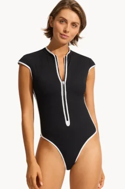 Beach Bound Zip Front One Piece|Seafolly Online