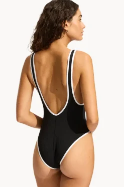 Beach Bound Zip Front Retro One Piece|Seafolly Online