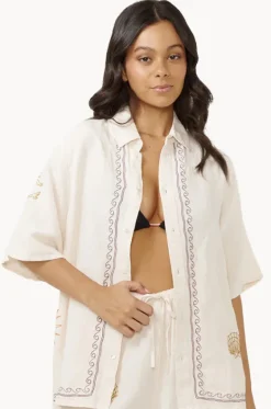 Beach Party Embroidered Shirt|Rip Curl Outlet