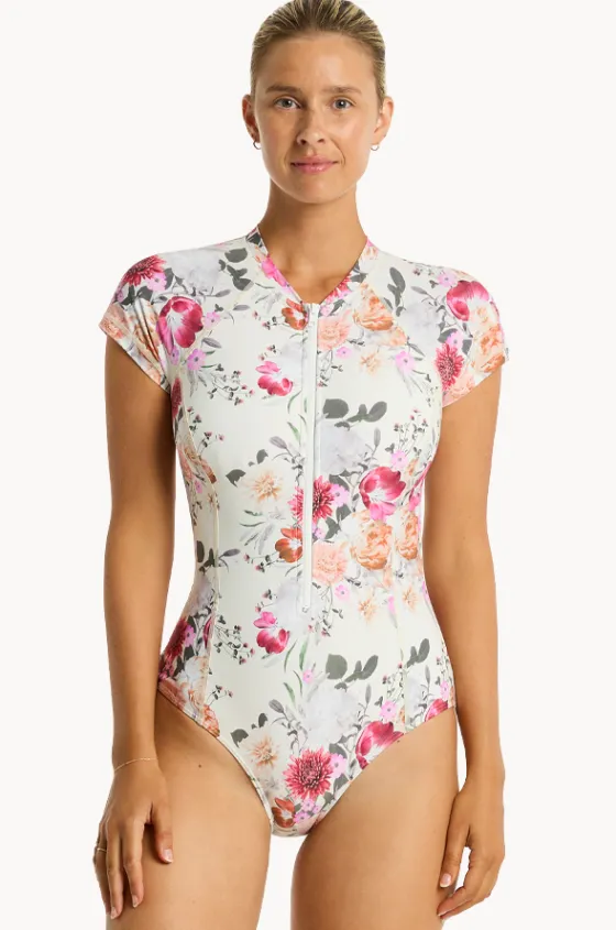 Belle Short Sleeve Sunsuit|Sea Level Discount