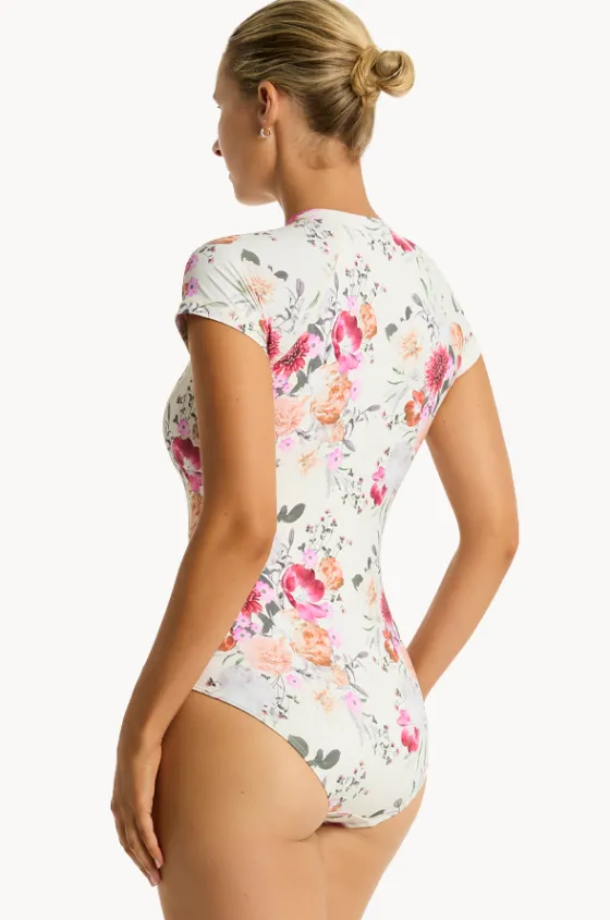 Belle Short Sleeve Sunsuit|Sea Level Discount