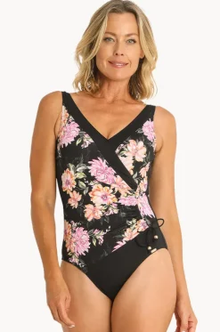 Bloom Gathered Surplice One Piece|Jantzen Discount