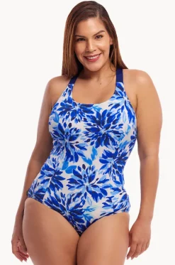Blossom Blue Brace Me Back One Piece|Funkita