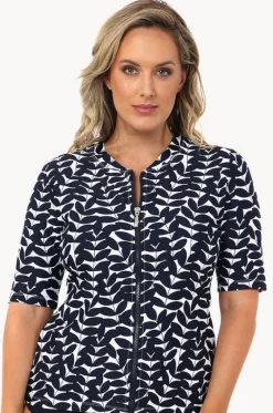 Blue Acacia Short Sleeve Suntop|Babes In The Shade Clearance