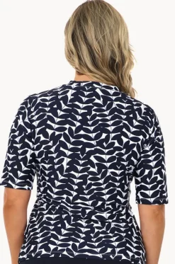 Blue Acacia Short Sleeve Suntop|Babes In The Shade Clearance