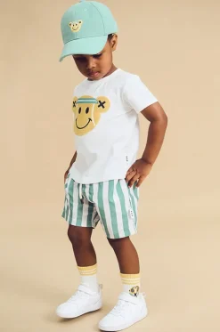 Boys Cabana Stripe Swim Short|Huxbaby Clearance