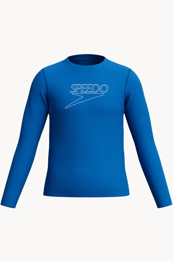 Boys Classic Logo Long Sleeve Suntop|Speedo Discount