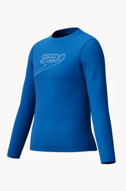 Boys Classic Logo Long Sleeve Suntop|Speedo Discount
