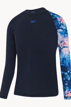 Boys Digi Long Sleeve Suntop|Speedo Outlet