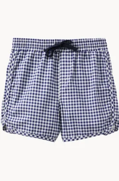 Boys Gingham Boardshort|Milky New