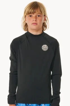 Boys Icons Brushed Long Sleeve Suntop|Rip Curl New