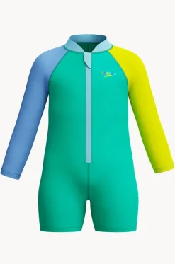 Boys Long Sleeve Zip Sunsuit|Speedo Clearance
