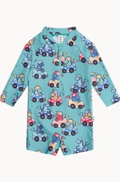 Boys Racer Dino Sunsuit|Huxbaby