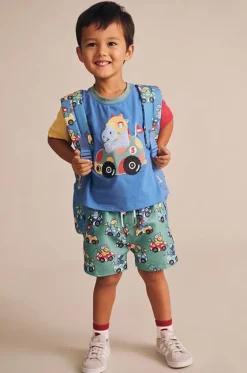 Boys Racer Dino Swim Short|Huxbaby Discount