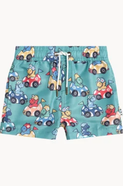 Boys Racer Dino Swim Short|Huxbaby Discount