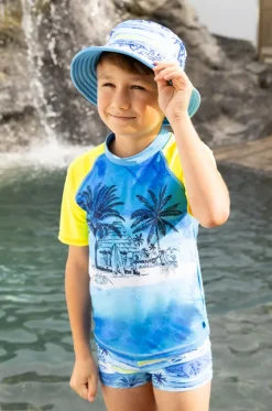 Boys Shipwrecked Reversible Sunhat|Salty Ink Outlet