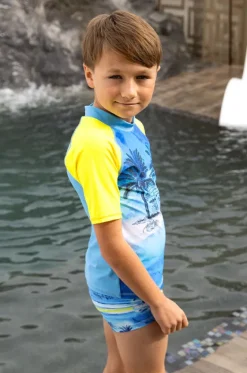 Boys Shipwrecked Short Sleeve Suntop|Salty Ink Best