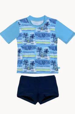 Boys Shipwrecked Short Sleeve Suntop Set|Salty Ink