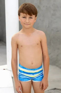 Boys Shipwrecked Stripe Euroleg Trunk|Salty Ink Discount