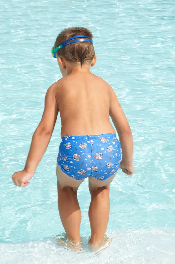 Boys Super Sushi Hip Racer Trunk|Zoggs Clearance