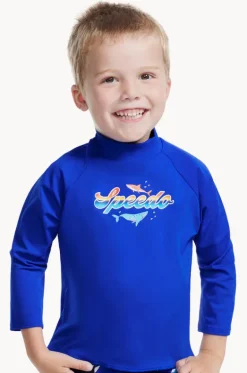 Boys Toddler Shark Long Sleeve Suntop|Speedo Online