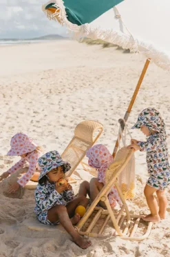 Boys T-Rex Wide Brim Swim Hat|Acorn