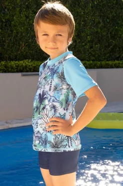 Boys Urban Jungle Short Sleeve Suntop Set|Salty Ink Hot