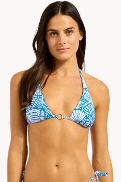 C Shells Reversible Longline Slide Tri|Seafolly New
