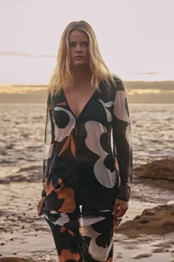 Cactus Garden Mesh Cover Up|Jets Best