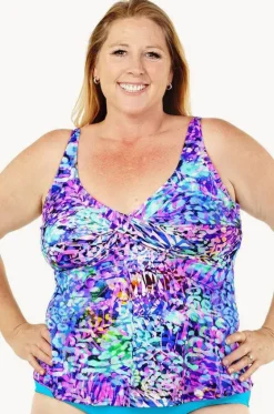 Caribbean Cruise D/DD Twist Tankini Separate|T.h.e. Swimwear Clearance