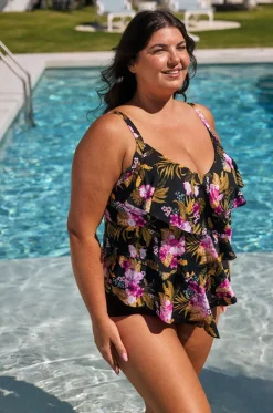 Caribbean Tiered Frill Tankini Separate|Capriosca