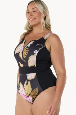Caribbean Zip High Neck One Piece|Capriosca Online