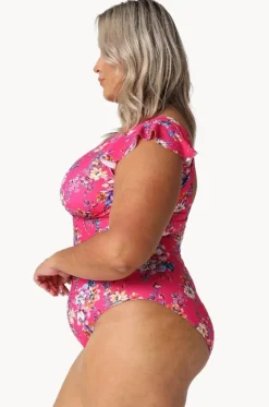 Castaway Frill V Neck One Piece|Capriosca Hot