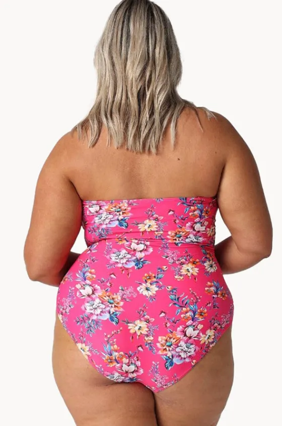 Castaway Shirred Bandeau One Piece|Capriosca Clearance