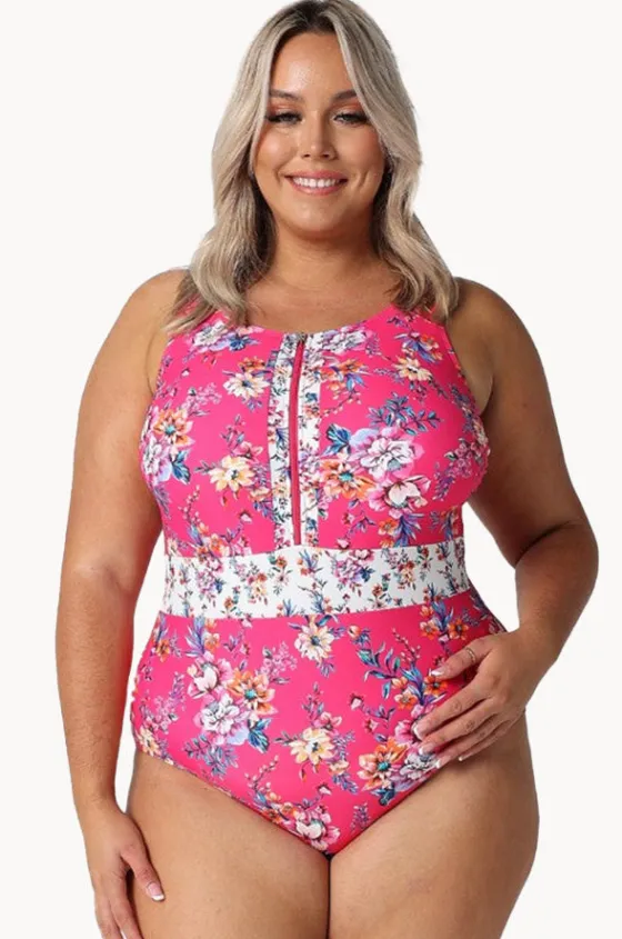 Castaway Zip High Neck One Piece|Capriosca Hot