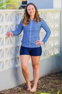 Chevron Long Sleeve Suntop|Babes In The Shade Discount