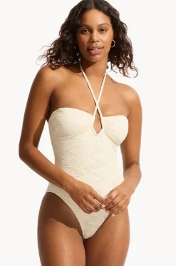 Chiara Diamond Wire Bandeau One Piece|Seafolly Best