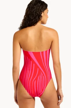 Coastline Ring Front Bandeau One Piece|Seafolly New