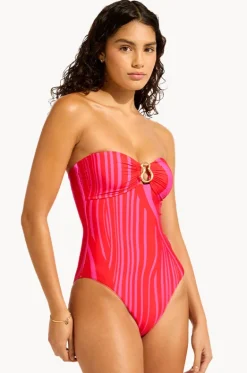 Coastline Ring Front Bandeau One Piece|Seafolly New