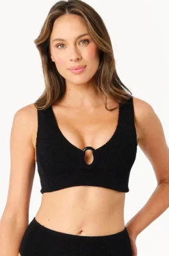 Crinkle Classic Ring V Neck Bralette|Une Piece Online