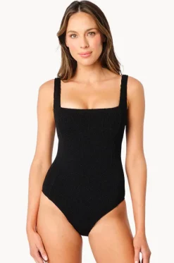 Crinkle Classic Square Neck One Piece|Une Piece Online